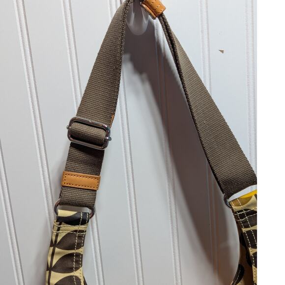 Orla Kiely Womens Multicolor Floral Waxed Canvas Crossbody Adjustable Strap Bag - Picture 6 of 8